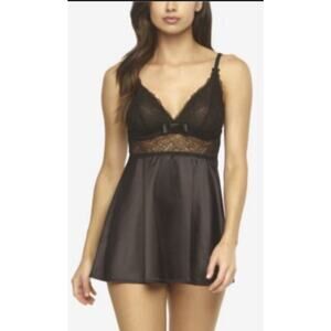 Jezebel Women's Gloria Babydoll Black New Tags Original Price $60.00 NWT Medium